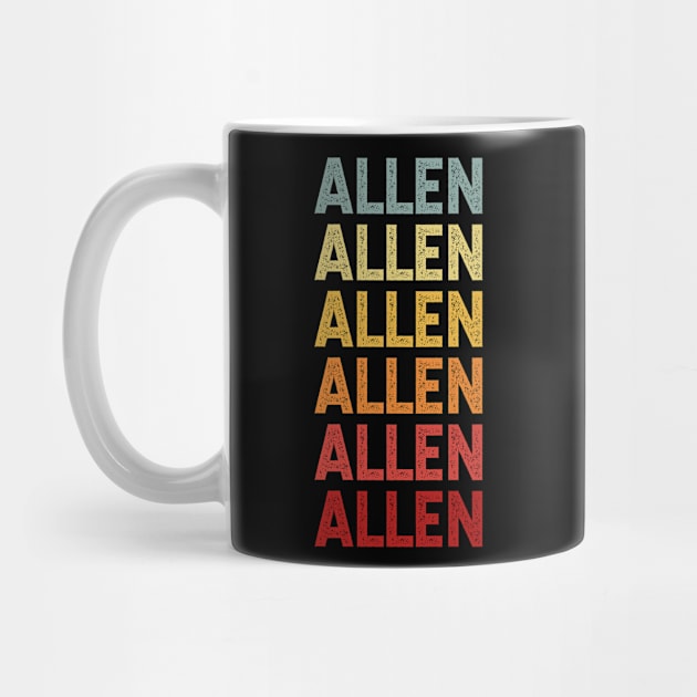 Allen Name Vintage Retro Gift Named Allen by CoolDesignsDz